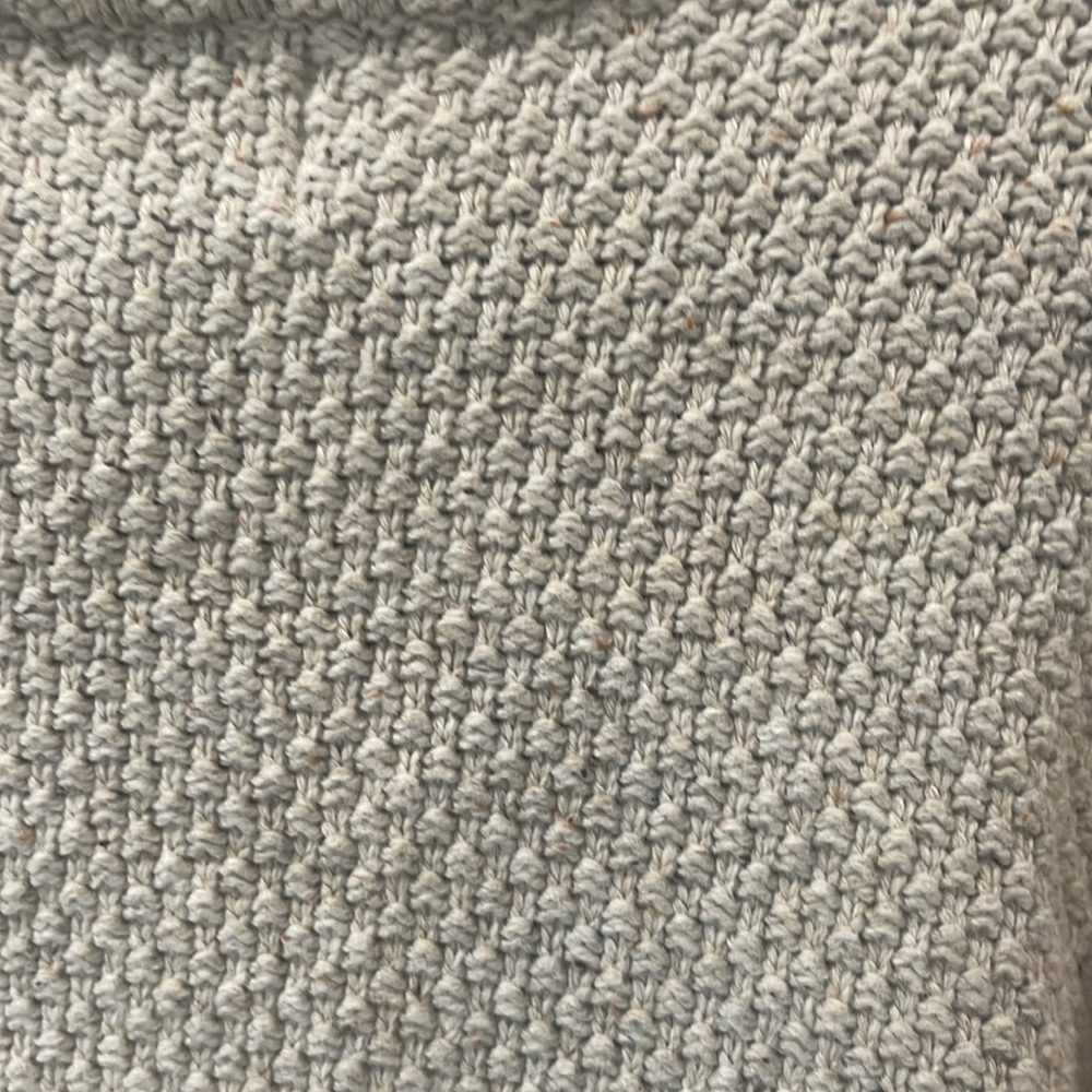 Goodfellow & Co Mens Large Cable knit Sweater Oatmeal Long Sleeve Crewneck - Picture 6 of 11